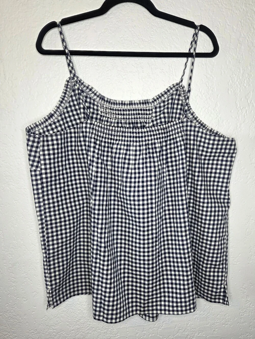 Draper James X Lands' End Pajama Cami Top Gingham Spaghetti Strap Size 2X NwT